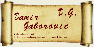 Damir Gaborović vizit kartica